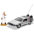 DELOREAN DMC & figurine Doc film RETOUR VERS LE FUTUR 1/36