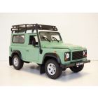 LAND ROVER DEFENDER 90 vert & toit blanc & galerie 1/24