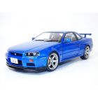 NISSAN SKYLINE GTR R34 bleu Bayside 1/18 Godzilla