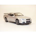 NISSAN SKYLINE GT-R34 gris métallisé 1/36 RHD