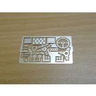 PHOTODECOUPE métal PEDALIER VOLANT REPOSE PIEDS 1/43 - 1/32
