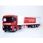 Camion RENAULT MAGNUM 420Ti rouge & remorque frigo DENTRESSANGLE 1/43