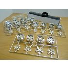 Coffret de 16 JANTES D30mm avec SPINNER Tuning CHROMEES 1/18 - 1/24