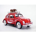 VOLKSWAGEN Coccinelle 1966 rouge COCA COLA avec bouteille 1/24