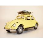VW COCCINELLE jaune + galerie de toit & bagages 1/18 Volkswagen